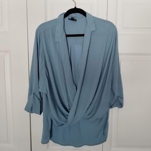 Topshop Blue Blouse
